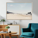 Minimalist Beach Wall Art Canvas Print – Framed Coastal
