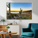 Saguaro Cactus Wall Art Canvas Print – Framed Desert Sunset by MyGreatCanvas | Canvas Wall Art Prints | Photo Prints & Wall Decor