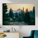 Mountain Wall Art Canvas Print – Framed Forest Serenity