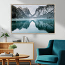 Mountain Lake Wall Art Canvas Print – Framed Toblacher See
