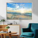 Minimalist Seaside Wall Art Canvas Print – Morning Glow