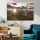 Snowy Peaks Wall Art Canvas Print – Rustic Mountain