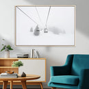 Ski Lift Wall Art Canvas Print – Snowy Alpine Landscape
