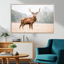 Vintage Wildlife Wall Art Canvas Print – Misty Landscape