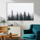 Foggy Forest Wall Art Canvas Print – Framed Misty Pines