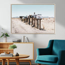 Desert Mailboxes Canvas Print – Framed Minimal Western