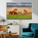 Texas Longhorn Pair Wall Art Canvas Print – Peaceful Rustic by MyGreatCanvas | Canvas Wall Art Prints | Photo Prints & Wall Decor