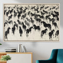 Wild Horse Stampede Wall Art Canvas Print – Monochrome by MyGreatCanvas | Canvas Wall Art Prints | Photo Prints & Wall Decor