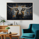 Rustic Longhorn Bull Wall Art Canvas Print – Vintage Western by MyGreatCanvas | Canvas Wall Art Prints | Photo Prints & Wall Decor