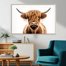 Scottish Highland Cow Canvas Print, Framed Highland Cow