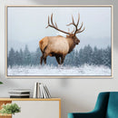 Majestic Elk Snowy Forest Wall Art Canvas Print – Winter by MyGreatCanvas | Canvas Wall Art Prints | Photo Prints & Wall Decor