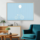 Minimalist Bicycle Balloon Canvas Wall Art – Playful Blue by MyGreatCanvas | Canvas Wall Art Prints | Photo Prints & Wall Decor