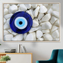 Blue Evil Eye Protection Wall Art Canvas Print – White by MyGreatCanvas | Canvas Wall Art Prints | Photo Prints & Wall Decor