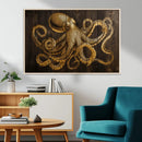 Octopus Wall Art Canvas Print – Wooden Art Sea Creature by MyGreatCanvas | Canvas Wall Art Prints | Photo Prints & Wall Decor