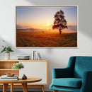 Golden Sunrise Landscape Canvas Wall Art – Framed Misty by MyGreatCanvas | Canvas Wall Art Prints | Photo Prints & Wall Decor