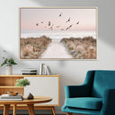 Coastal Pathway Canvas Wall Art Print – Framed Seaside by MyGreatCanvas | Canvas Wall Art Prints | Photo Prints & Wall Decor