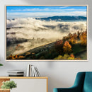 Misty Autumn Hills Wall Art Canvas Print, Foggy Forest by MyGreatCanvas | Canvas Wall Art Prints | Photo Prints & Wall Decor