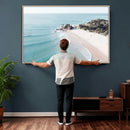 Aerial Beach Wall Art Canvas Print, Coastal Ocean Waves and by MyGreatCanvas | Canvas Wall Art Prints | Photo Prints & Wall Decor
