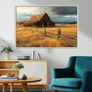 Golden Sunset Barn Wall Art Canvas Print, Rustic Autumn Farm by MyGreatCanvas | Canvas Wall Art Prints | Photo Prints & Wall Decor
