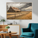 Rustic Farm Barn Wall Art Canvas Print, Stormy Sky Country by MyGreatCanvas | Canvas Wall Art Prints | Photo Prints & Wall Decor