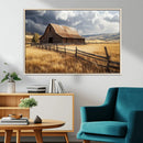 Golden Wheat Field Barn Canvas Print, Rustic Farm Landscape by MyGreatCanvas | Canvas Wall Art Prints | Photo Prints & Wall Decor