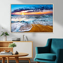 Ocean Waves Wall Art Canvas Print Ocean Waves Beach Sunset by MyGreatCanvas | Canvas Wall Art Prints | Photo Prints & Wall Decor