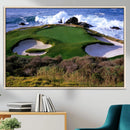 Ocean Cliff Golf Green Canvas Print – Framed Majestic by MyGreatCanvas | Canvas Wall Art Prints | Photo Prints & Wall Decor
