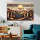 Wooden Mountain Layers Art – Rustic Pine Tree Landscape by MyGreatCanvas | Canvas Wall Art Prints | Photo Prints & Wall Decor