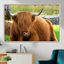Highland Cow Wall Art Canvas Print, Long Hair Rustic Farm by MyGreatCanvas | Canvas Wall Art Prints | Photo Prints & Wall Decor