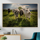 Grazing Cattle Herd Pasture Green Field Livestock Natural by MyGreatCanvas | Canvas Wall Art Prints | Photo Prints & Wall Decor