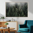 Dense Evergreen Forest Wall Art, Misty Morning Fog, Pine by MyGreatCanvas | Canvas Wall Art Prints | Photo Prints & Wall Decor