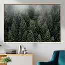 Misty Pine Forest Wall Art Canvas Print, Lush Green Trees by MyGreatCanvas | Canvas Wall Art Prints | Photo Prints & Wall Decor