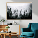 Foggy Pine Forest Canvas Wall Art – Horizontal Black and by MyGreatCanvas | Canvas Wall Art Prints | Photo Prints & Wall Decor