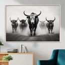 Texas Longhorn Wall Art Canvas Print, Framed Speckled Cow by MyGreatCanvas | Canvas Wall Art Prints | Photo Prints & Wall Decor