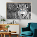Wild Wolf Blue Eye Wall Art Canvas Print