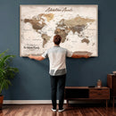 Custom Push Pin World Map Wall Art Canvas Print – by MyGreatCanvas | Canvas Wall Art Prints | Photo Prints & Wall Decor