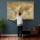 Personalized Custom World Map Wall Art Print – Add Your