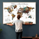 Customizable Framed World Map Canvas Print – Personalized by MyGreatCanvas | Canvas Wall Art Prints | Photo Prints & Wall Decor
