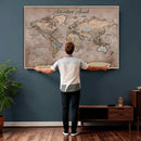 Custom Push Pin World Map Wall Art Canvas Print – by MyGreatCanvas | Canvas Wall Art Prints | Photo Prints & Wall Decor