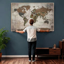 World Map Canvas Print – Framed Detailed Map of the World by MyGreatCanvas | Canvas Wall Art Prints | Photo Prints & Wall Decor