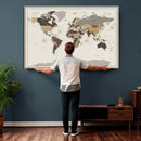 World Map Wall Art Print by MyGreatCanvas | Canvas Wall Art Prints | Photo Prints & Wall Decor