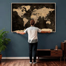 World Map Canvas Print – Detailed Map of the World Wall Art