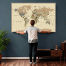 Extra Large World Map Canvas Print – Detailed Map of the by MyGreatCanvas | Canvas Wall Art Prints | Photo Prints & Wall Decor