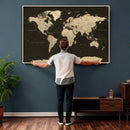 World Map Canvas Print – Framed World Map Wall Art for