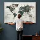 World Map Canvas Print – Framed Travel Map Wall Art for by MyGreatCanvas | Canvas Wall Art Prints | Photo Prints & Wall Decor