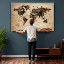 World Map Wall Art Canvas Print by MyGreatCanvas | Canvas Wall Art Prints | Photo Prints & Wall Decor