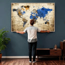 World Map Canvas Print – Colorful Abstract Travel Map, by MyGreatCanvas | Canvas Wall Art Prints | Photo Prints & Wall Decor