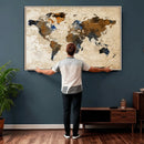 World Map Canvas Print – Framed Travel Map Wall Art for by MyGreatCanvas | Canvas Wall Art Prints | Photo Prints & Wall Decor