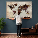 World Map Canvas Triptych – Colorful Global Wall Art for by MyGreatCanvas | Canvas Wall Art Prints | Photo Prints & Wall Decor