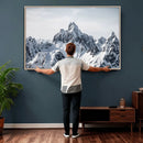 Snowy Mountain Range Canvas Print, Alpine Peaks Landscape by MyGreatCanvas | Canvas Wall Art Prints | Photo Prints & Wall Decor